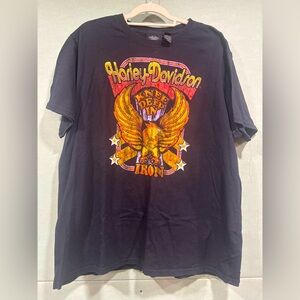 Black Harley-Davidson t-shirt with eagle Graphic